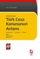 Türk Ceza Kanununun Anlamı  Cilt:1