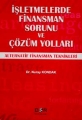 İşletmelerde Finansman Sorunu ve Çözüm Yolları