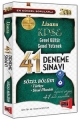 KPSS Lisans Sözel Bölüm 41 Deneme Sınavı 2014