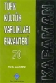 Türk Kültür Varlıkları Envanteri Karaman