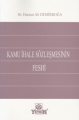 Kamu İhale Sözleşmesinin Feshi