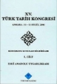  15. Türk Tarih Kongresi  Cilt: 1